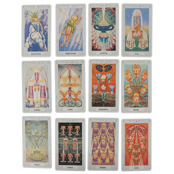 78 Kort Egyptisk mytspådom Aleister Crowley Thoth Tarot Flerfärgad en one size