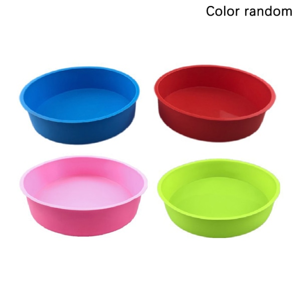 Rund silikon form 8 mould form bakning formar Fondant Dess Slumpmässig färg One Size