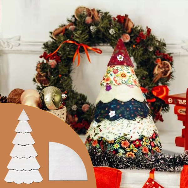 Handgjord julgransquiltningsset Set gör-det-själv jul färgglada stora large