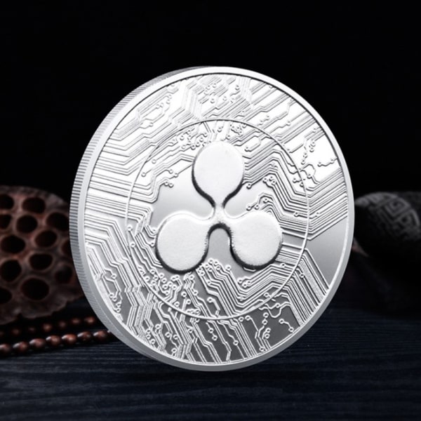 1st Pläterad Ripple Coin XRP CRYPTO Jubileums Ripple XRP Col Silver Gold