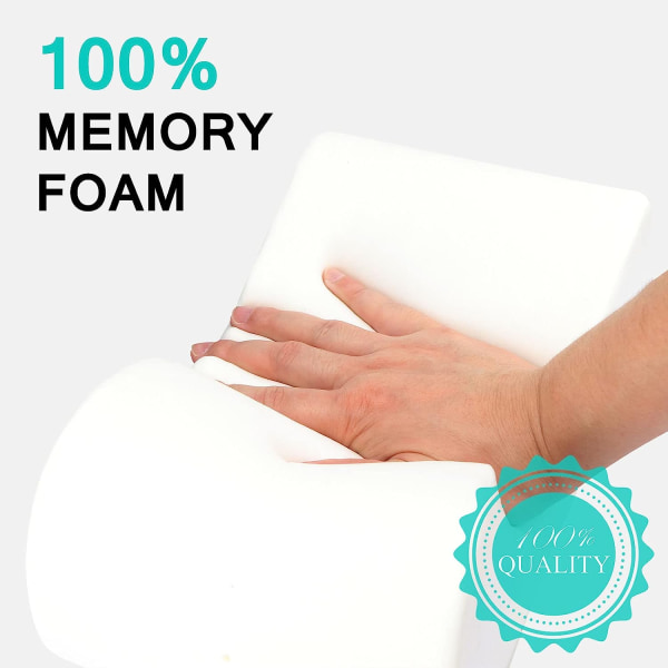 Memory Foam Car Armstödsdyna Huvud Nackdyna (svart)
