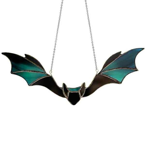 Halloween fladdermushänge färgglad akrylfladdermus hängande prydnad för hembil Red Brown Green Black