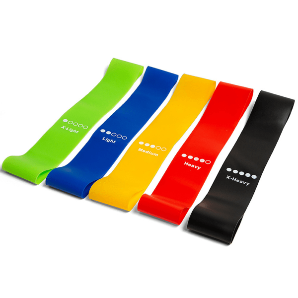 5 st/ Set Yoga Resistance gummiband Expander Blue Yellow