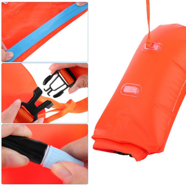 20L uppblåsbar öppen simboj Float Vattentät Air Dry Bag Grön