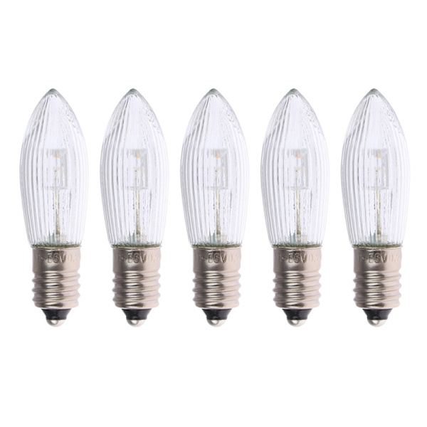 5 st ljusformade LED-lampor Ljusbyteslampa Transparent