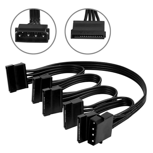 SATA 15Pin hårddisk Power Splitterkabel sladd sata till 5 sata