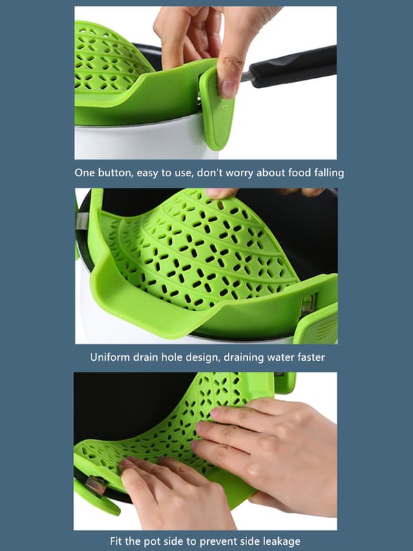 Kök Silikon Sil Clip Rack svart green