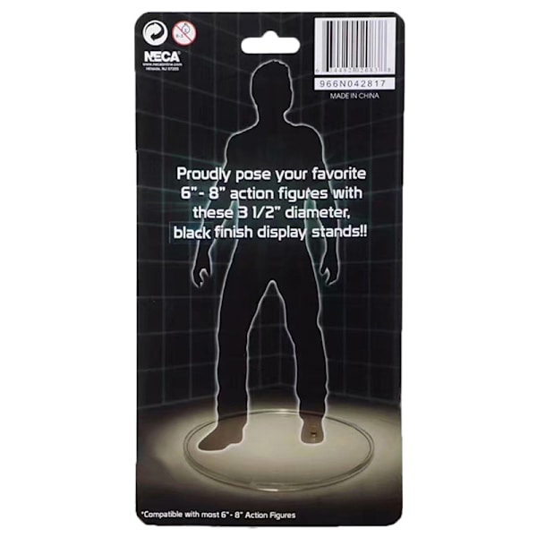 Figur Display Stativ 6"-9" Action Figurer 10st Svart