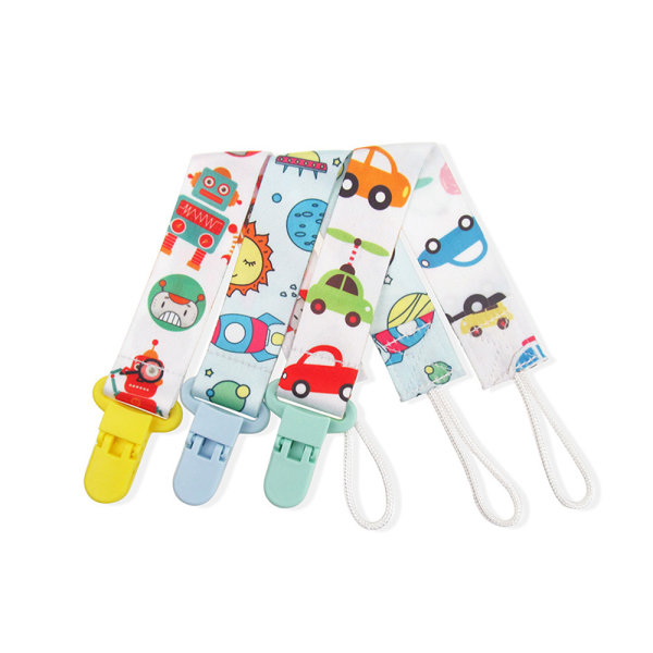 3:a/ set tecknad baby nappkedja nippelhållare A2 A3