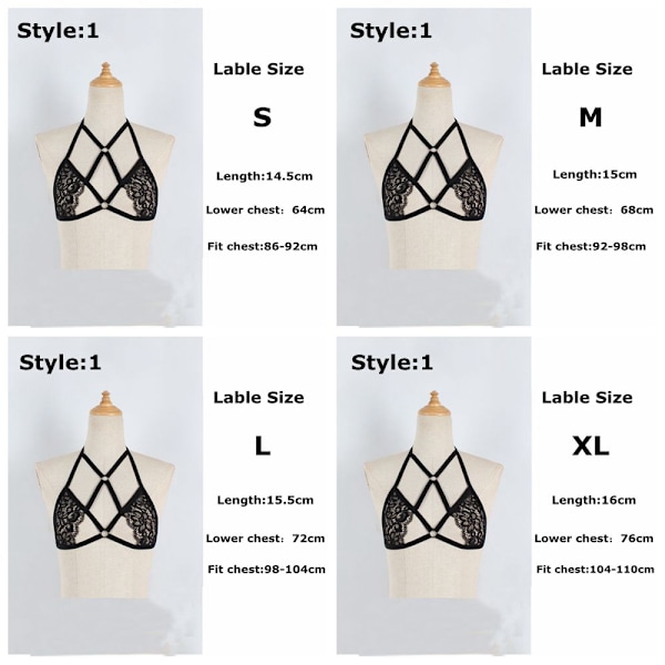 Sexig Bandage BH Bälte Underkläder Bursele STYLE1 XL