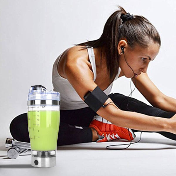 Bärbar elektrisk mixer av proteinpulvershakerflaskmixer batteri 600ml usb 450ml