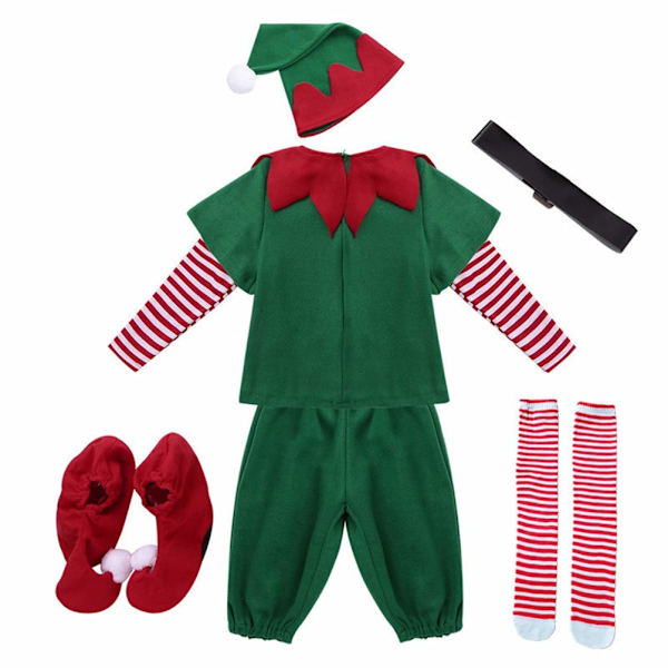 Jul Kostym Xmas Elf Outfit Jul Fancy Dress Hat girls 150 boys 110