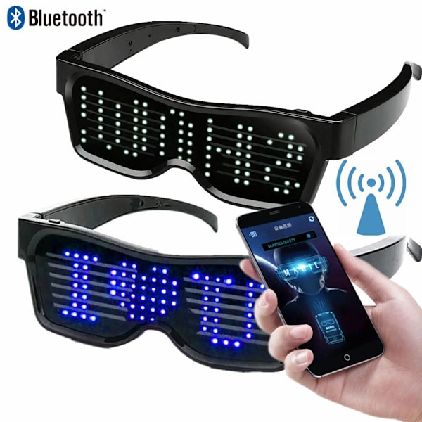 Party Disco Bar Wine Dynamic Blinkande LED-glasögon vit red