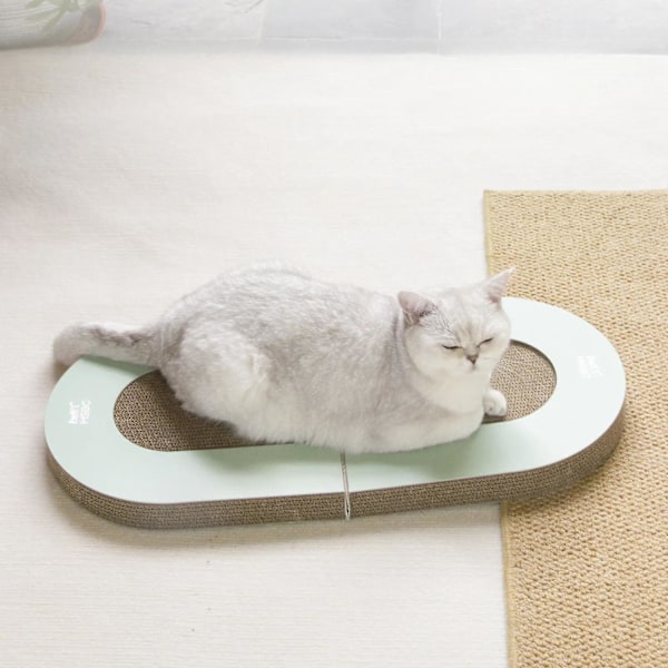 Folding Cat Scratch Board-polymerer med boll, Home Scratcher