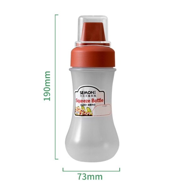 350 ml såspressflaska med fem håls kryddflaska i plast black 350ml white