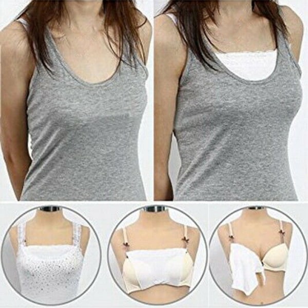 Kvinnors Quick Easy Clip-On Lace Mock Camisole BH lila 5st beige 5pcs