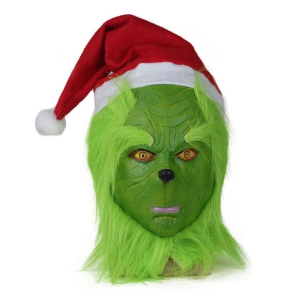 Christmas Grinch Grinch Mask Handskar Julfest rekvisita handskar with hat
