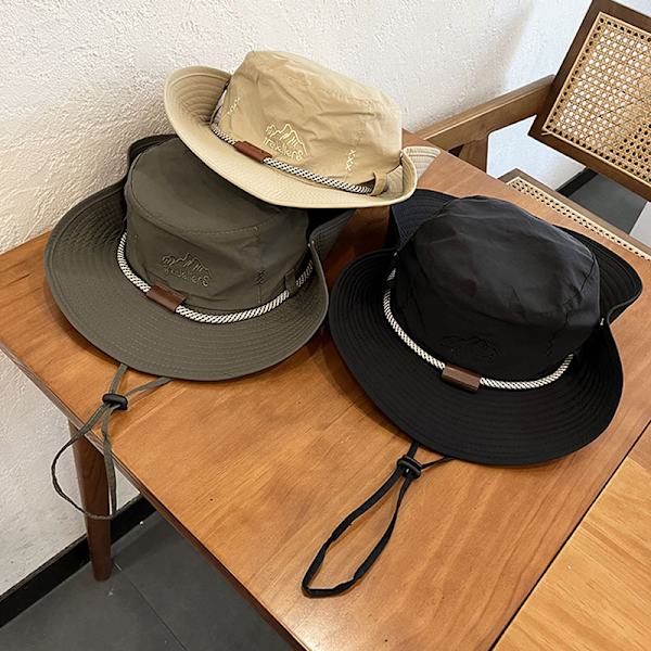 Fiskarhatt för män och kvinnor som andas sommarhatt Army green Khaki