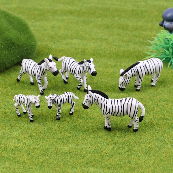 6:a/ Set Mini Zebra Micro Landskap Hem Trädgårdsdekoration