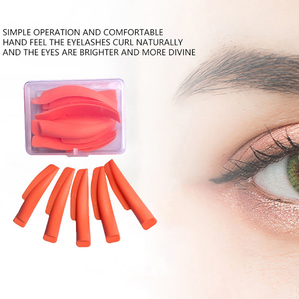 5 par/box Lash Lifting Curlers Curl Silicone Shields Pads Orange Orange