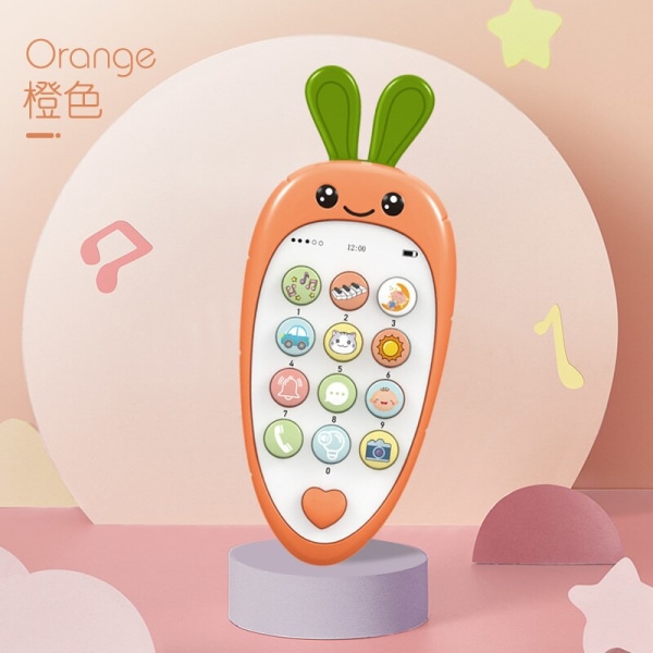 Baby mobiltelefon leksak gåvor rosa rädisa orange radish