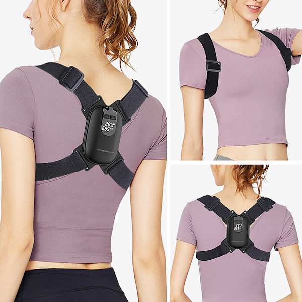 Smart Posture Corrector Osynlig Correction Belt Smart Sensor svart 110*80*15mm