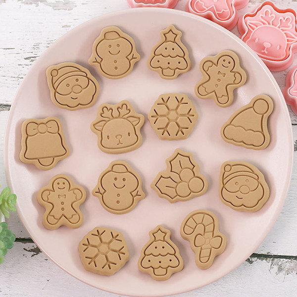 10st Christmas Cookie ter Set Christmas Baking Biscuit Form