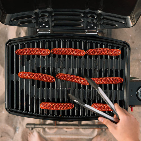 Hot Dog ter Skivningsverktyg för BBQ bärbara korvskärare Red