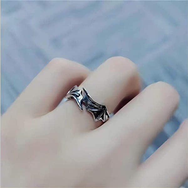 Ring Justerbar Vintage Ring Split Ring Unisex Demon Wings