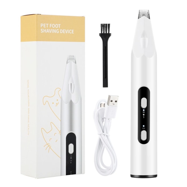 3 i 1 hårtrimmer för husdjursfot Professionell vit 26*16,5cm