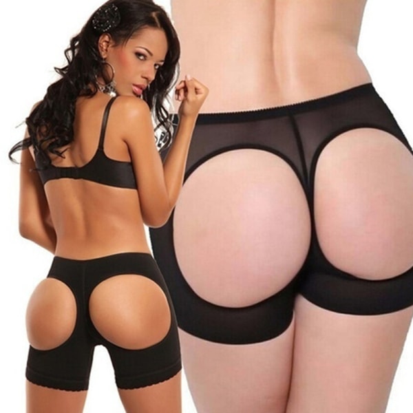 Butt Lifter Body Shaper Bum Lift Pants Butt Enhancer Shorts Svart M Black S