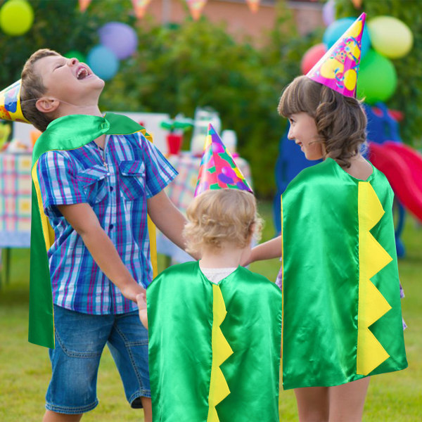 Kids Cape med huva för Halloween Dress up Play red blue