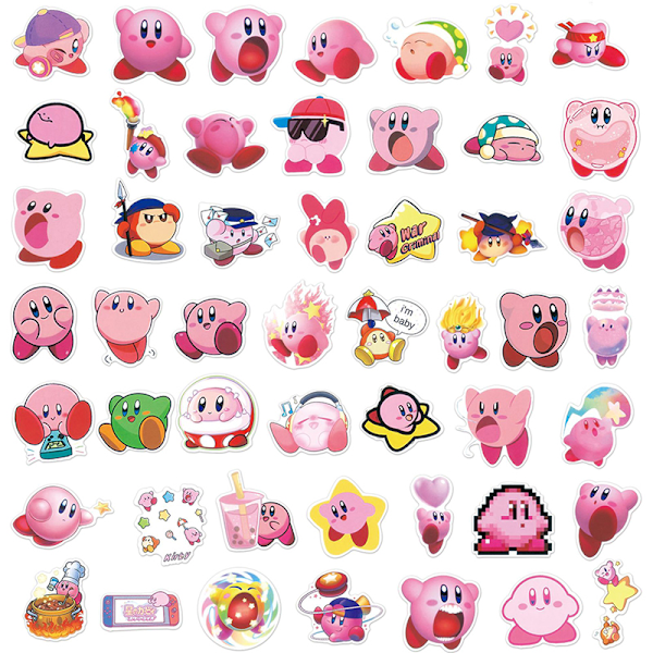 100 st Cartoon Kirby Stickers Gitarr vattentäta dekaler