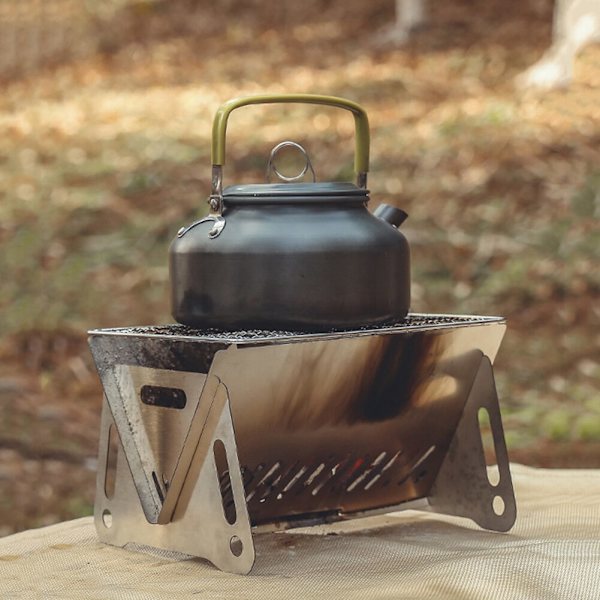 Bärbar vikbar Mesh Vedspis Mini Grill 1st