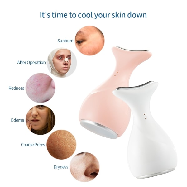 Skin Lifting Anti-Wrinkle Facial Cooling Massager rosa pink
