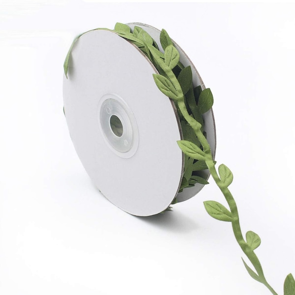 3 rullar med 10 m bladband, olivgrönt bladband