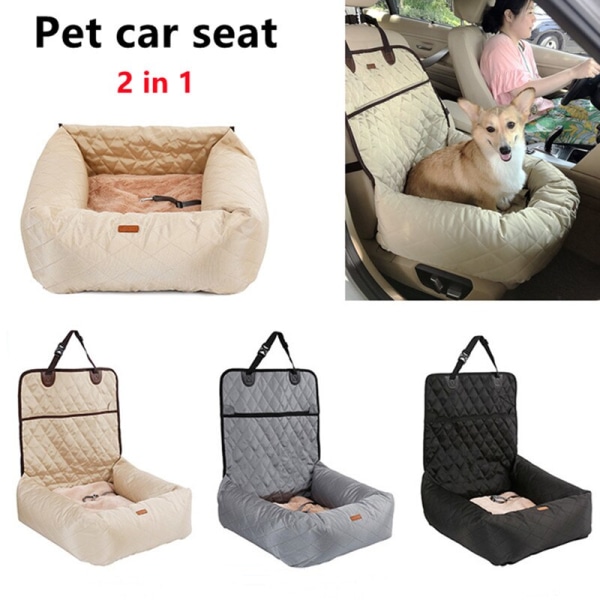 Back Seat Car Use Pet Car Carrier Cover Avtagbar svart 60*50*61cm black