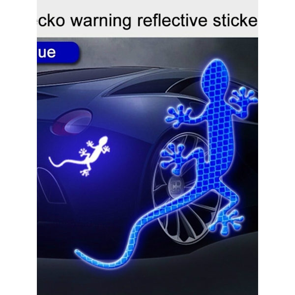 Reflekterande säkerhetsvarningsskylt vit blue