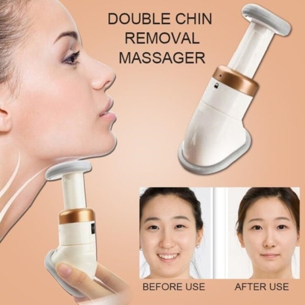 Chin Massage Neck Slimmer Neckline Exerciser Reduce Double Thin White One Size