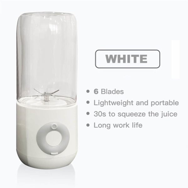 Mini Bärbar Juicer USB Electric Frukt Smoothie Blender grön 12*7,5cm white