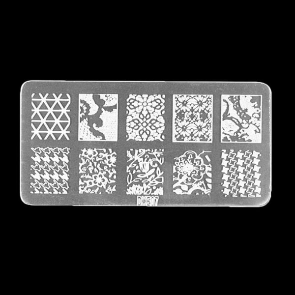 Nail Art Stämpel Stencil Stämpling Mall Plate Set Tool Stammper