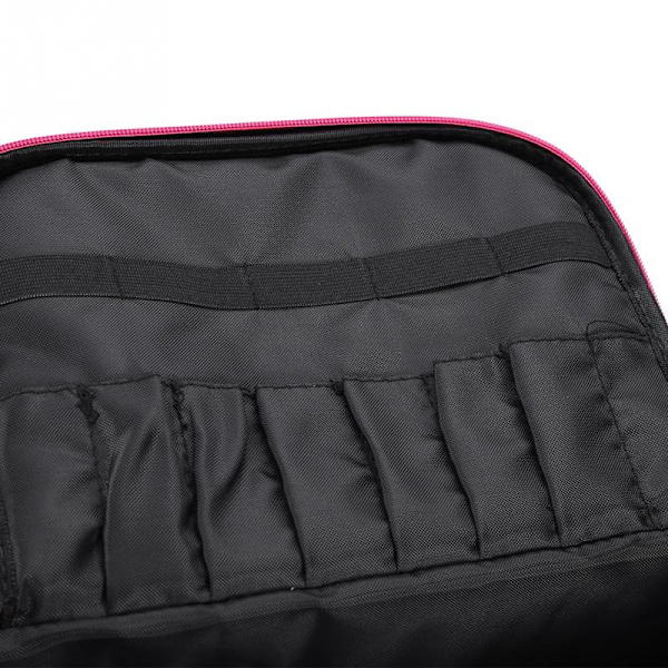 Bärbar Salong Barber Handväska Frisör Kam Verktyg Väska rosa+svart 33,5*20*24,5cm
