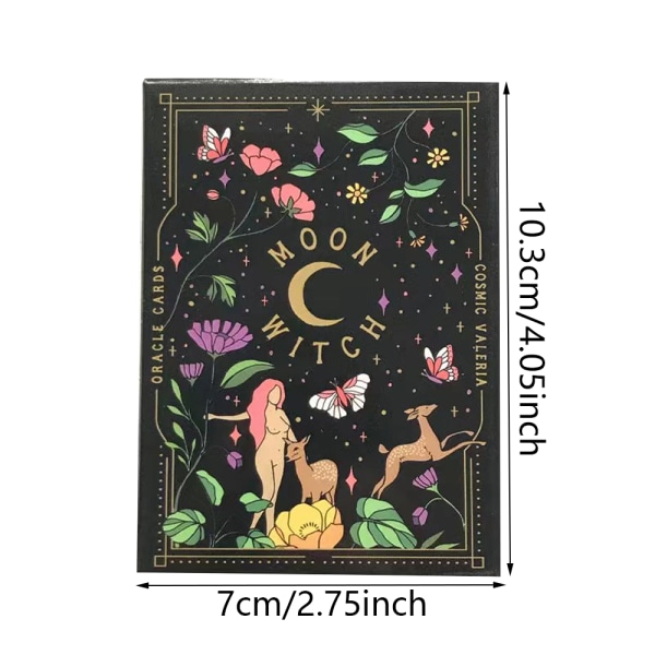 Tarotkort Set Moon Witch Oracle Cards Talande Kort färg