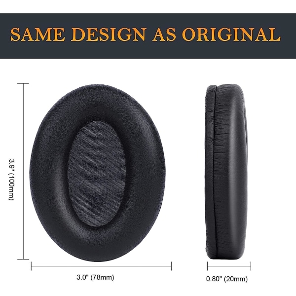 Ersättning av öronkuddar till Sony WH-1000XM3 1 par (svart)