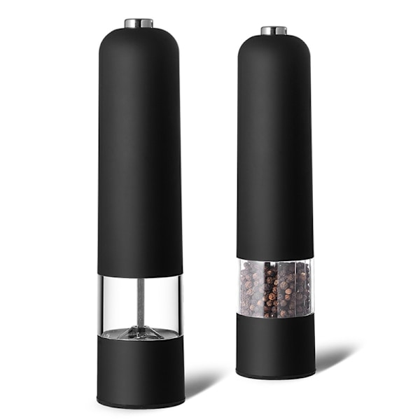 Elektriska saltpepparkvarnar Automatisk Gravity Örtkryddkvarn Vit Black