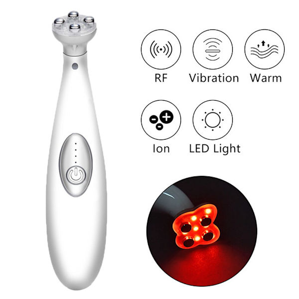 Eye Massager med värme och LED Photon RF Radio Frequency vit 198*76*45mm