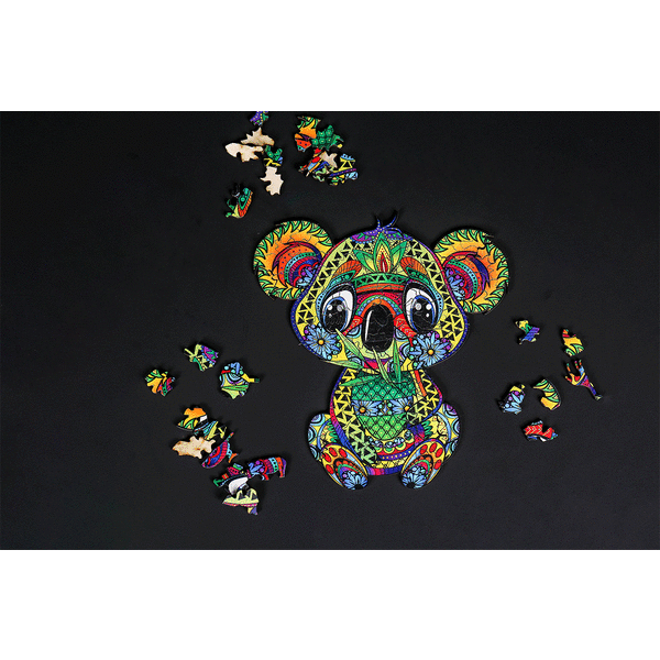 100 bitar Träpussel Träpussel Gåva Pedagogiska leksaker för barn Vuxna Crown Elephant