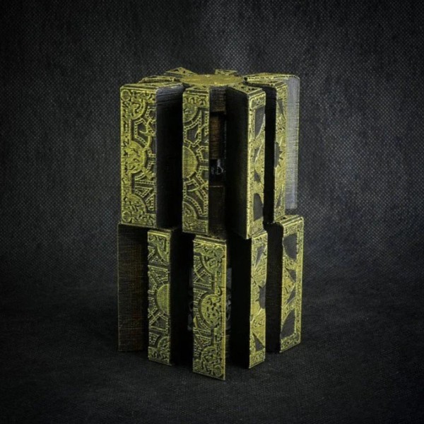 Creative Removable Configuration Lock Puzzle Box brun 7*7*7cm