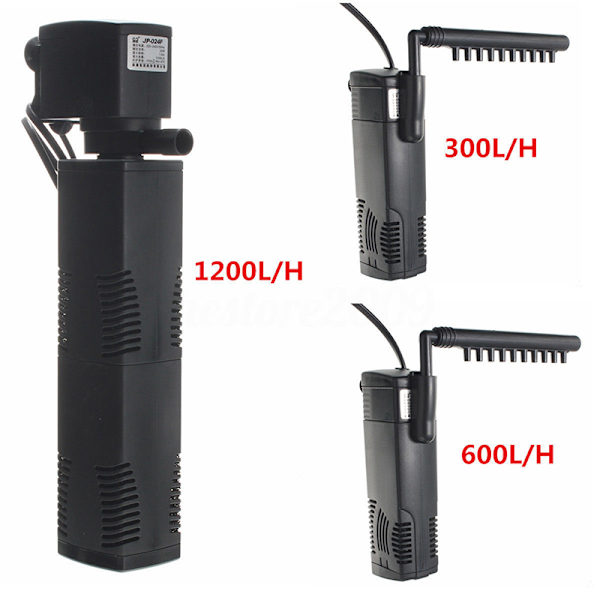 1200L/H internt akvariefilter dränkbar akvariepump 600L/H 8W 1200L/H   22W