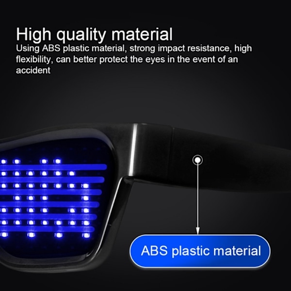 Party Disco Bar Wine Dynamic Blinkande LED-glasögon vit red